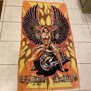 Chopper Culture beach towel 52x27” pre-owned